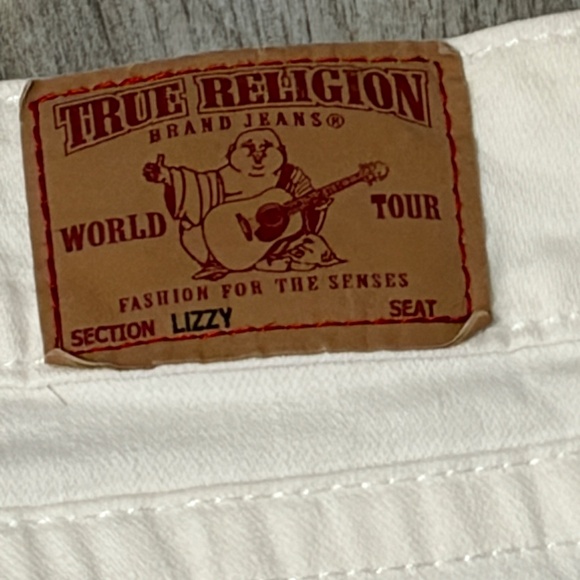Women's True Religion White Low Rise Capri Jeans - 27 - Picture 7 of 9
